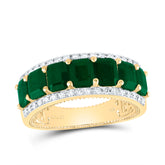 1/4CTW-DIA ANA M 3CTW-OC-EM NAT GEM BAND